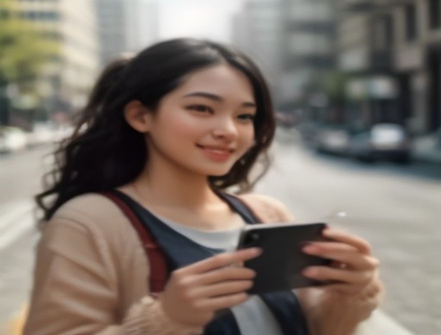 Customer with a new 5G smartphone